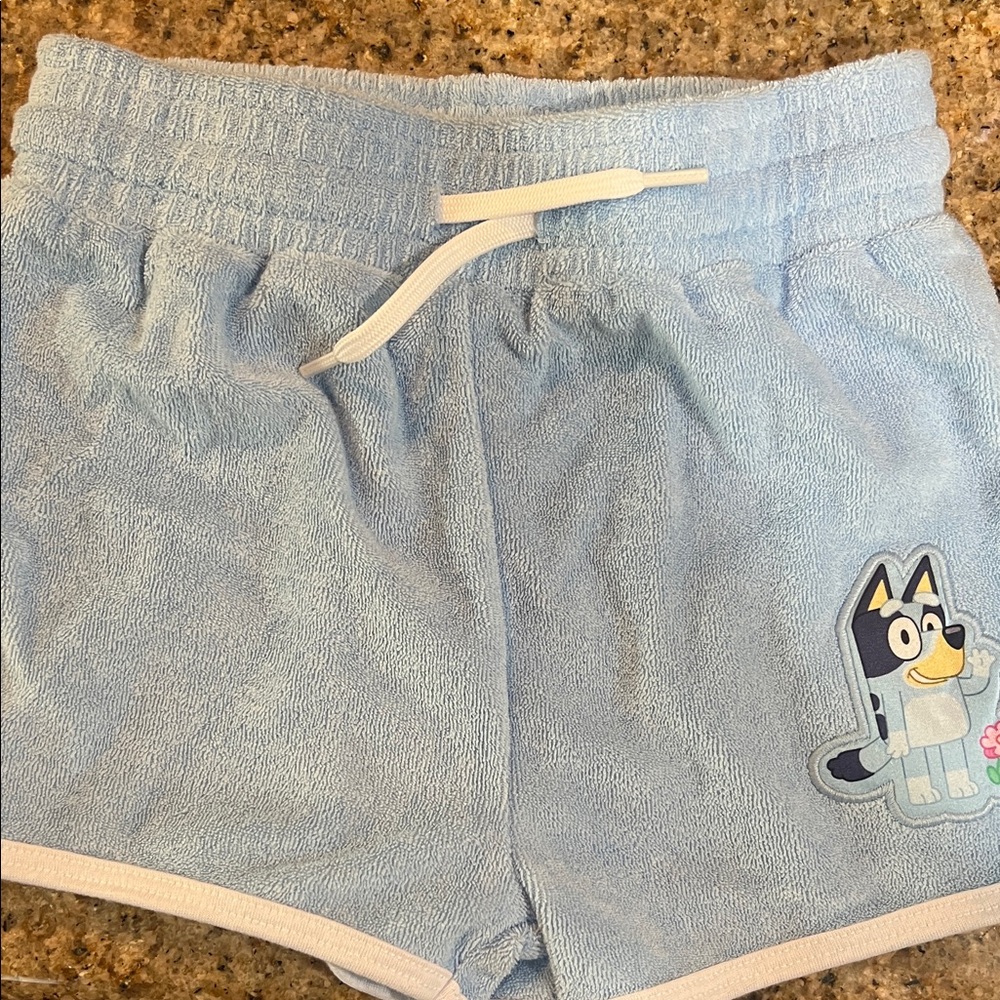 Blue Kids Shorts with Cartoon Patch